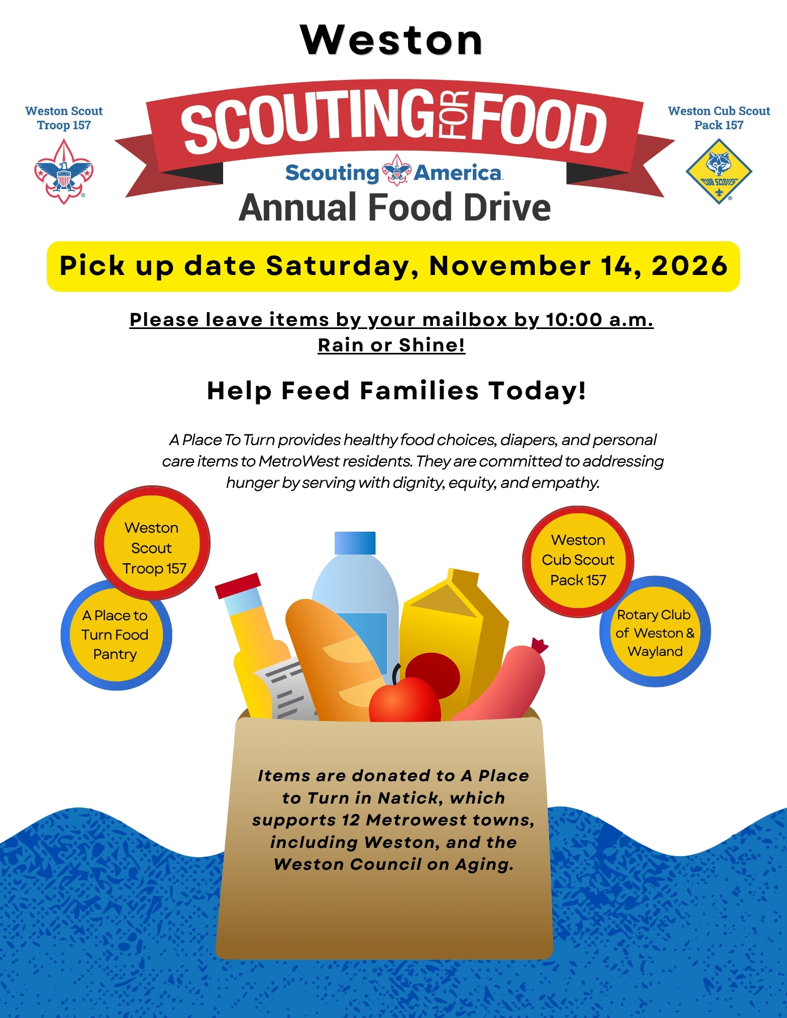 Weston Scout Troop 157 Annual Scouting For Food